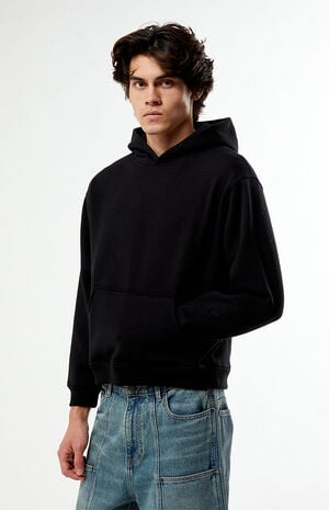 Black Solid Hoodie image number 3