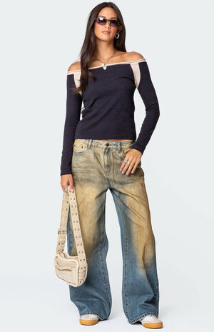 Off Shoulder Thermal Top image number 1