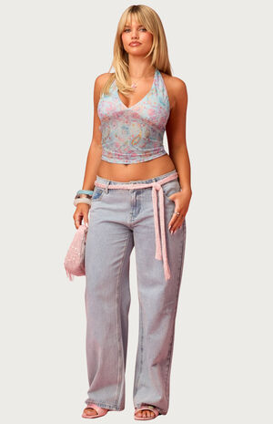 Barbie Fever Mesh Halter Top image number 5