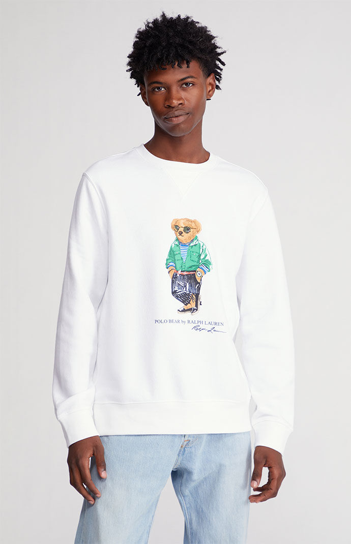 Ralph lauren deals bear fleece sweatshirt