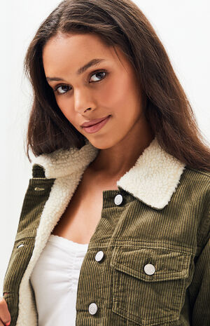 Sherpa Corduroy Trucker Jacket image number 5