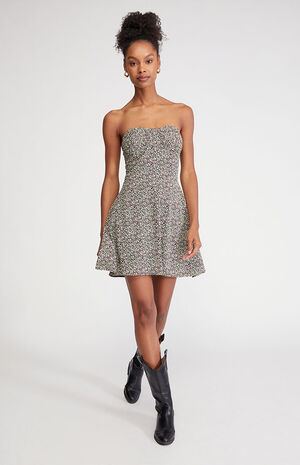 Strapless Fit & Flare Mini Dress image number 2