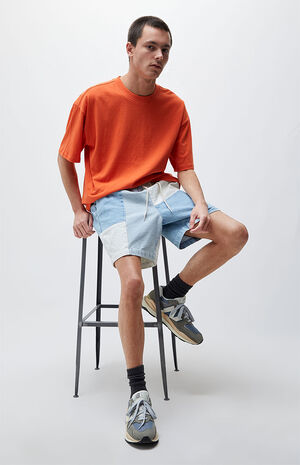 Orange Loch Solid Boxy T-Shirt image number 4