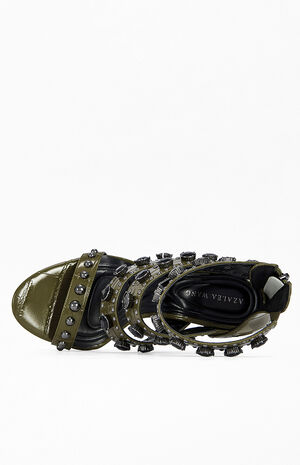 Women's Antonia Olive Stiletto Sandals image number 4