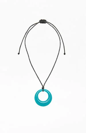 Teal Ring Necklace image number 1