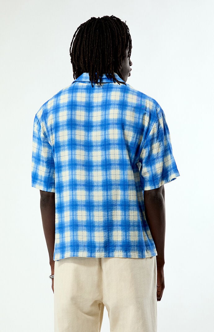 Pacsun Blue Plaid Nathan Short Sleeve Shirt