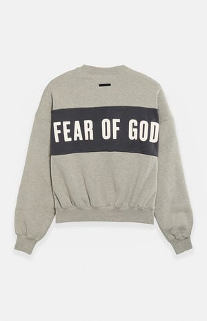 Seal Paneled Cropped Relaxed Crew Neck Sweatshirt image number 2