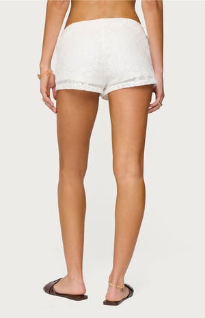 Arlie Floral Texured Sheer Shorts image number 3