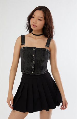 Bustier Denim Top image number 3