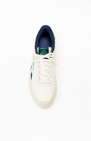 Kids White & Green Club C Revenge Shoes image number 5