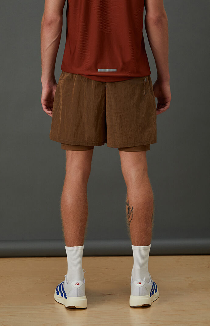 A.R.C. Active Brown Ripstop Running Shorts