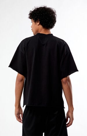 Black Heavyweight Cropped T-Shirt image number 3