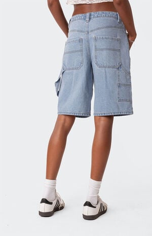 Low Rise Bermuda Denim Carpenter Shorts image number 4