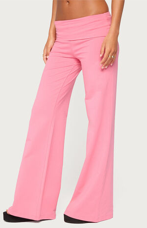 Wide Leg Foldover Pants image number 2