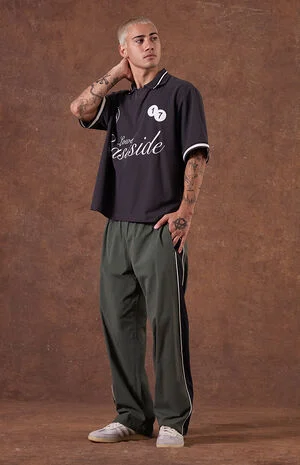 Green Brodie Baggy Track Pants image number 1
