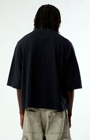 Black Solid Polo Shirt image number 3