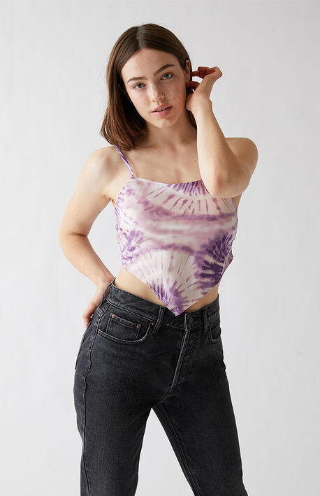 Tie Dye Handkerchief Tank Top