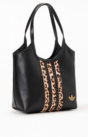 Cheetah Pony Hair Striped Mini Tote Bag image number 2