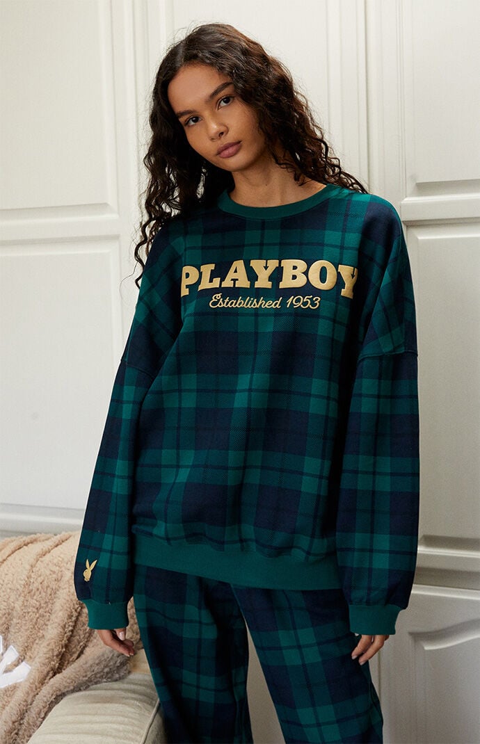 Plaid crew neck sweatshirt 2025