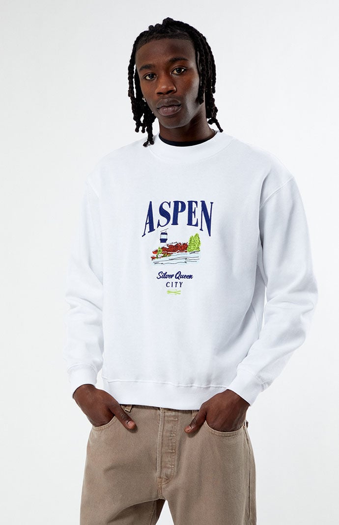 PacSun Aspen Embroidered Crew Neck Sweatshirt PacSun