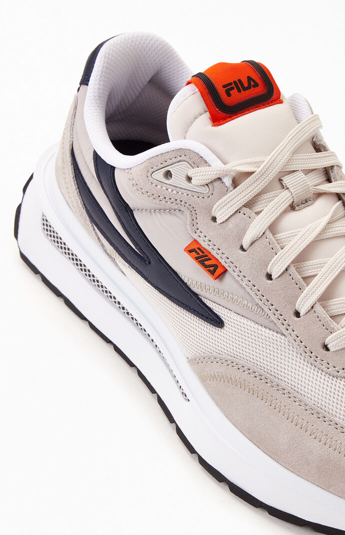 White & Navy Renno Shoes