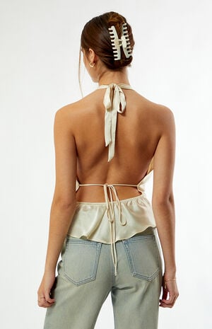 Andi Satin Halter Top image number 4