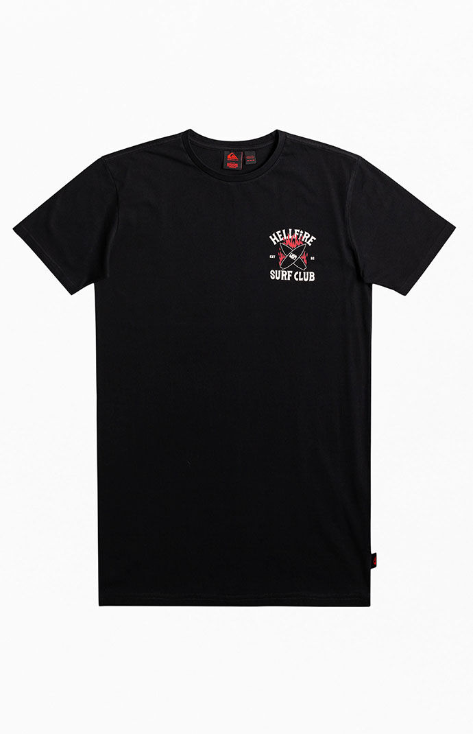 Quiksilver x Stranger Things Organic Hell Fire Surf Club T-Shirt