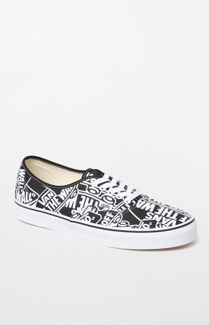 vans otw repeat authentic black & white shoes