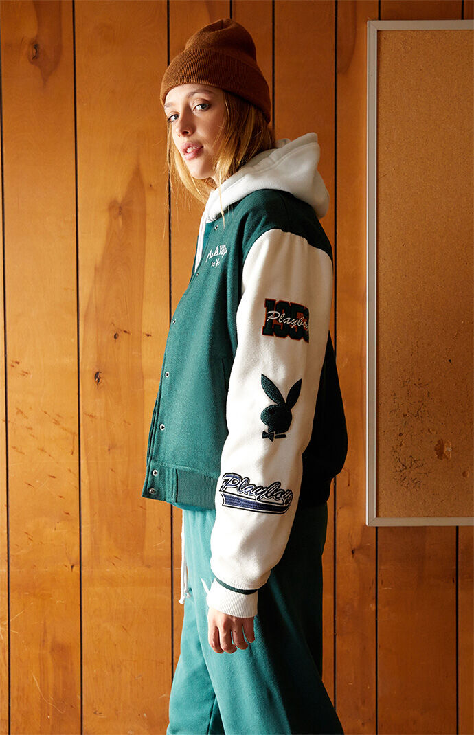 Playboy varsity jacket outlet pacsun