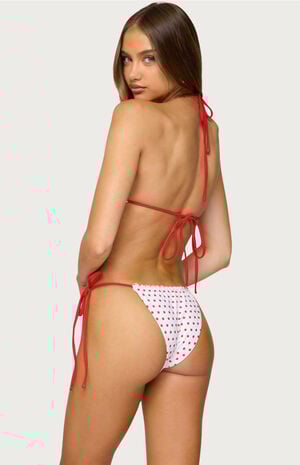 Leigh Polka Dot Triangle Bikini Top image number 3