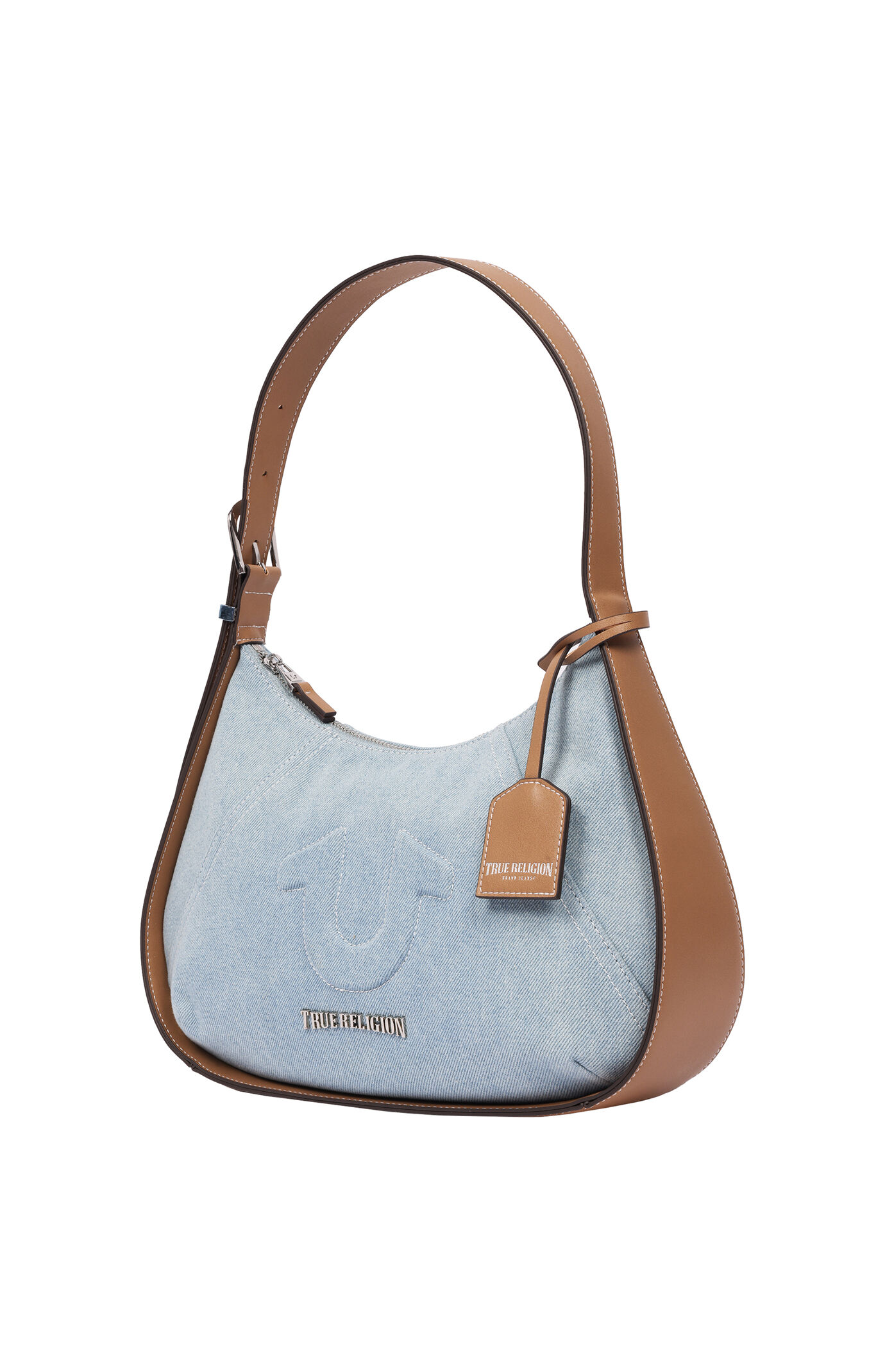 True Religion Denim Raised Horseshoe Hobo Bag