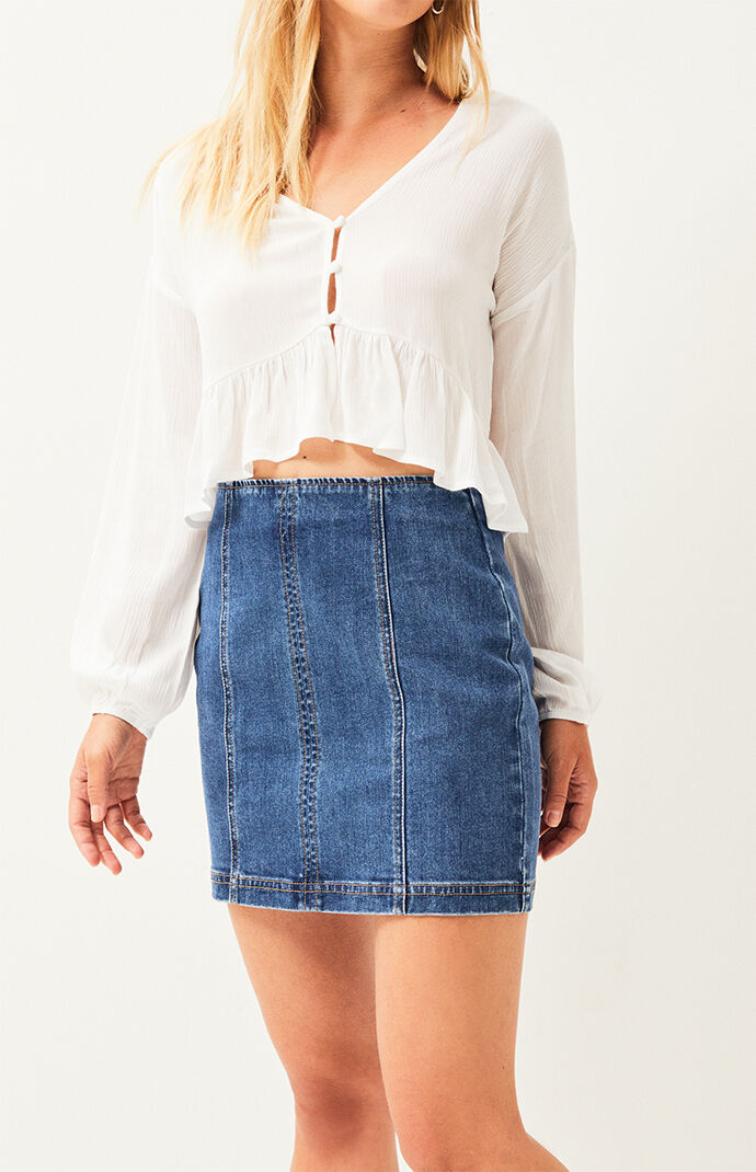 pacsun denim skirt