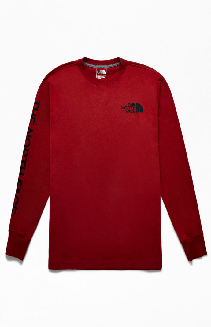 north face never stop exploring long sleeve t shirt