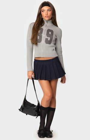 89 High Neck Zip Up Sweater image number 2