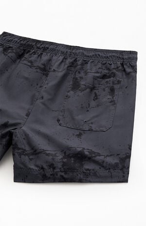 Black Oil Dye 4.5" Swim Trunks image number 4