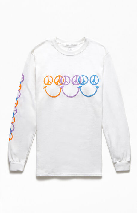Peace Smiley Puff Long Sleeve T-Shirt