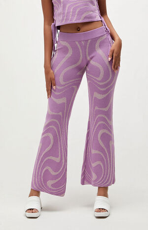 Lurex Swirl Flare Pants image number 1