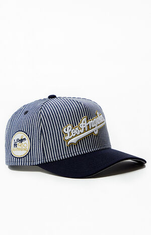x PS Reserve LA Dodgers Striped Denim 9FORTY Hat image number 1