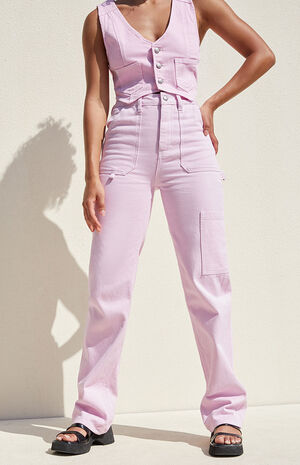 Pink '90s Boyfriend Carpenter Pants image number 2
