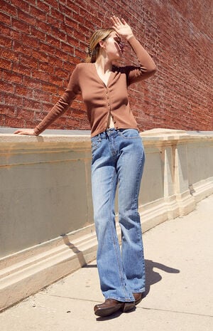 Medium Blue Brielle '90s Bootcut Low Rise Jeans image number 1