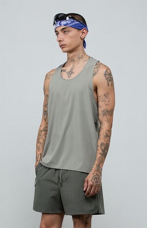 Gray&nbsp;Active Perforated&nbsp;Tank Top image number 4