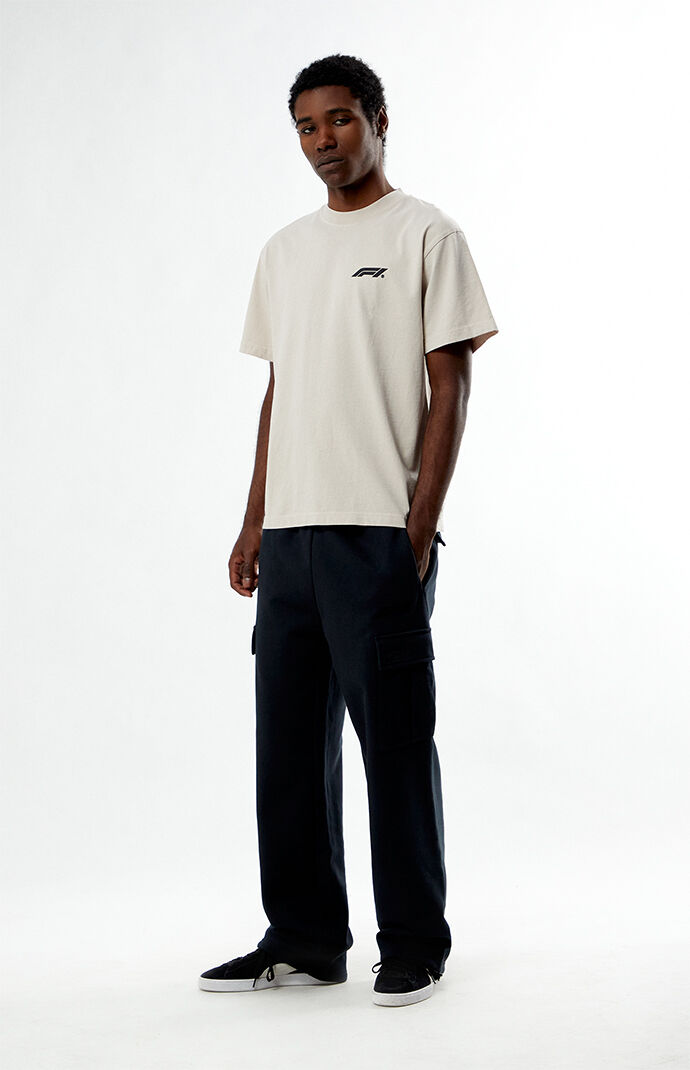 Formula 1 x PacSun Black Baggy Cargo Sweatpants