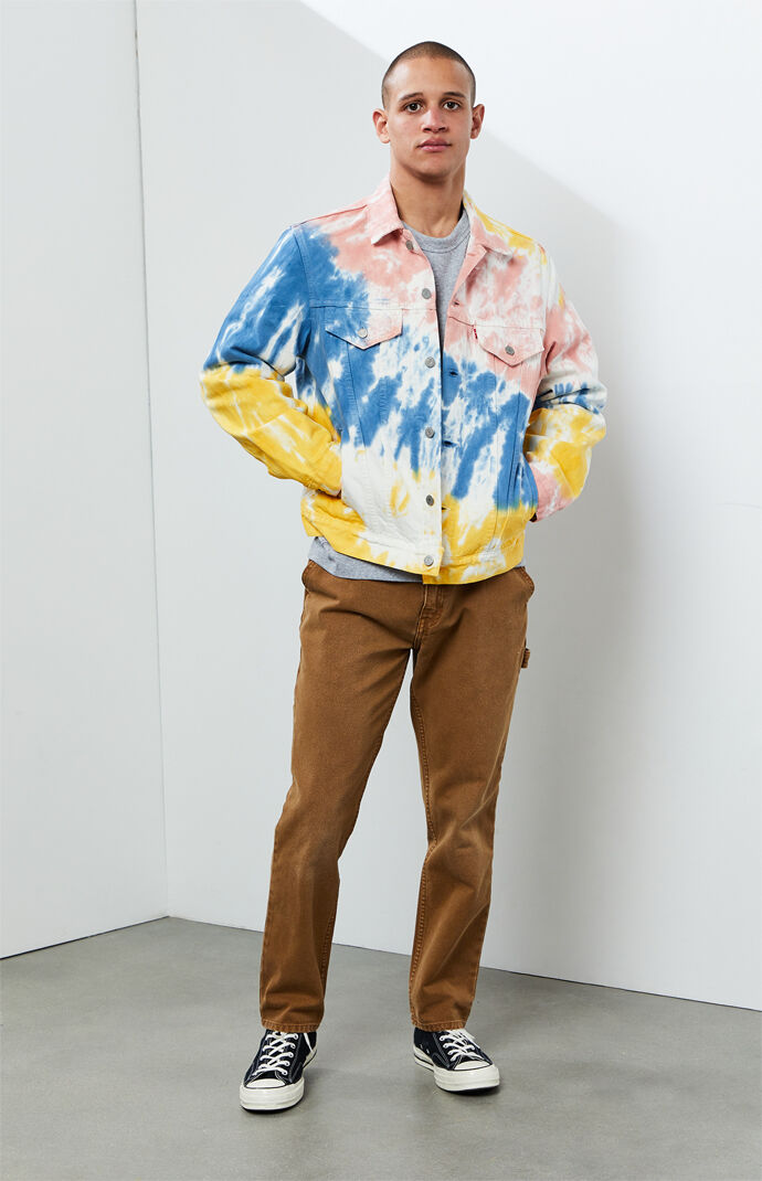 Tie-Dyed Vintage Fit Denim Jacket
