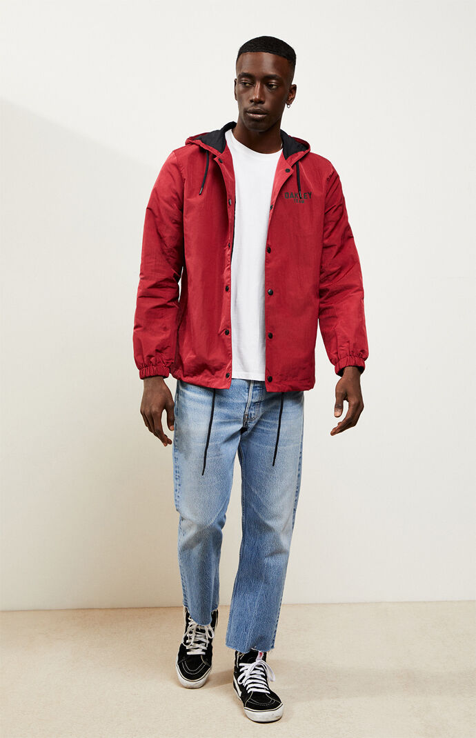 coach jacket over hoodie