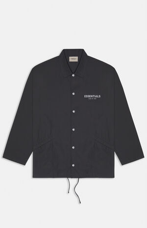 Essentials Black Coach Jacket image number 1