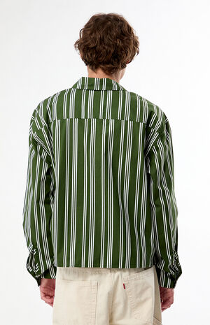 Green Striped Hutton Long Sleeve Shirt image number 5