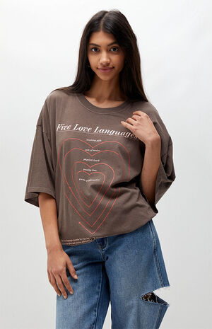 Five Love Languages Oversized T-Shirt image number 1