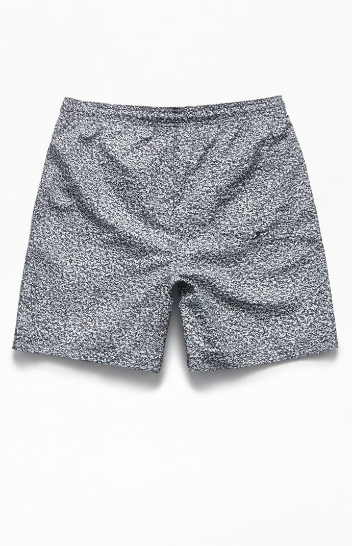 black swim trunks