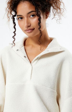 Ski Half Snap Cropped Sweatshirt image number 2