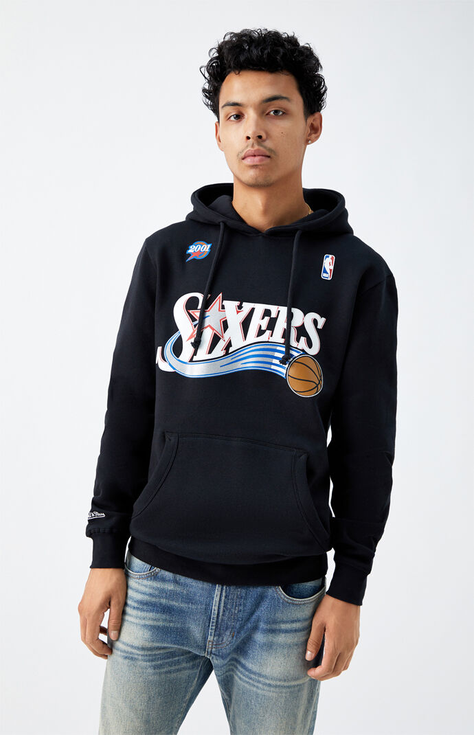 sixers hoodie mitchell and ness
